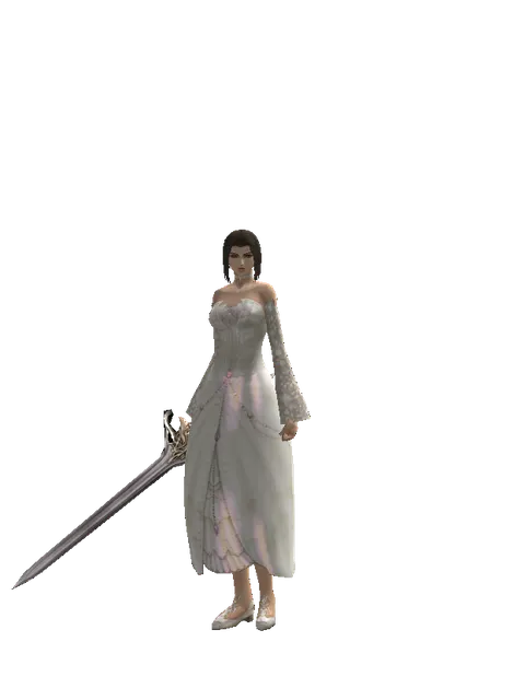 Infinity Blade on a female Human mystic, front view