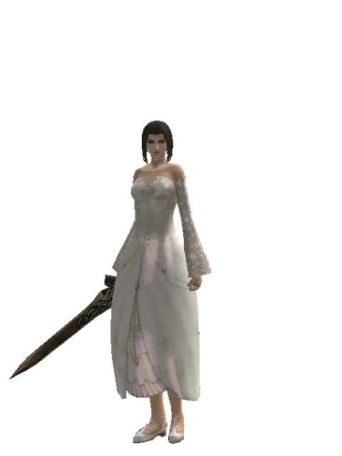 Sword of Magic on a female Human mystic, front view