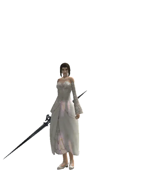 Sword of Miracles on a female Human mystic, front view