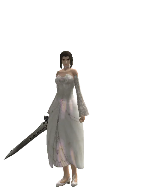 Sword of Occult on a female Human mystic, front view