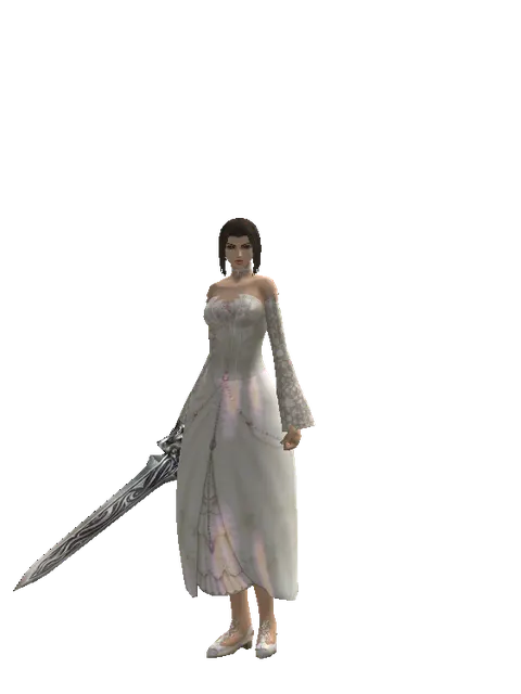 Tallum Blade on a female Human mystic, front view