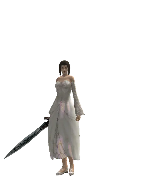Tsurugi on a female Human mystic, front view