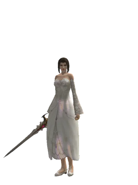 Vesper Mage Sword on a female Human mystic, front view