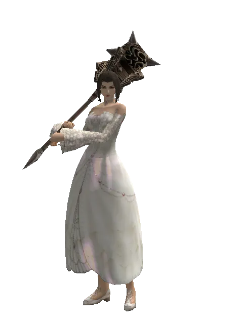 Destroyer Hammer on a female Human mystic, front view