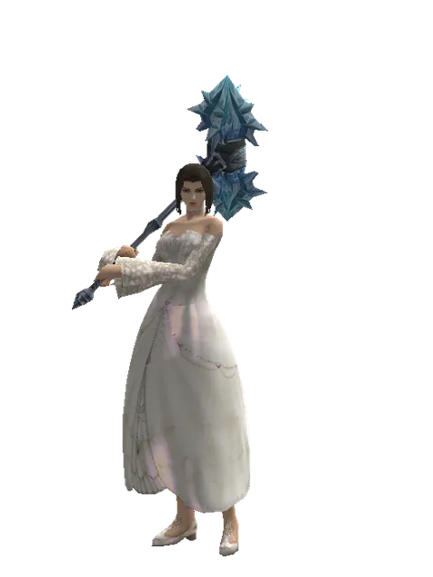 Ice Storm Hammer on a female Human mystic, front view