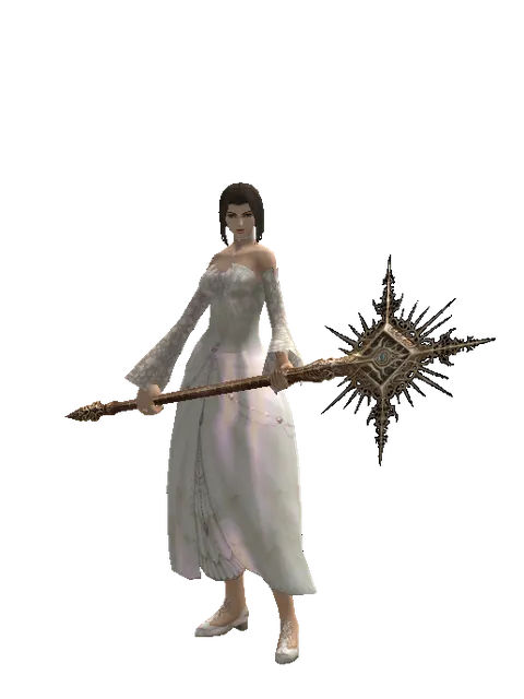 Imperial Staff on a female Human mystic, front view