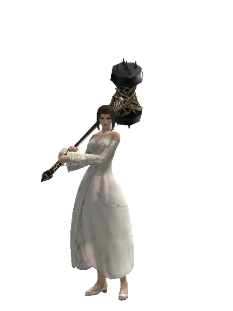 Infinity Crusher on a female Human mystic, front view