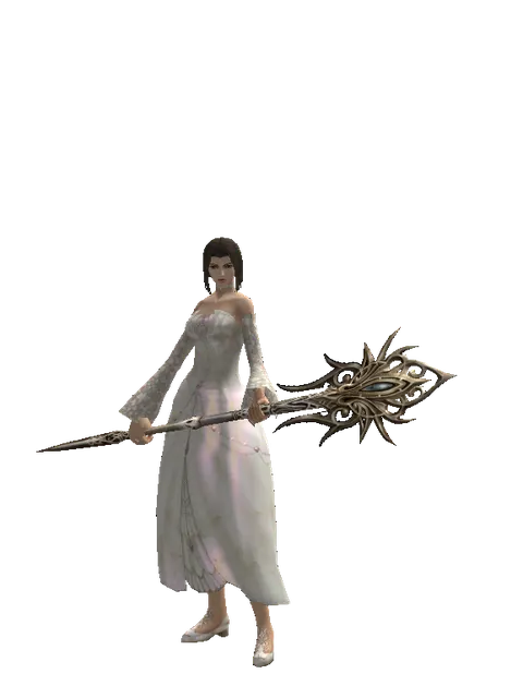 Infinity Scepter on a female Human mystic, front view