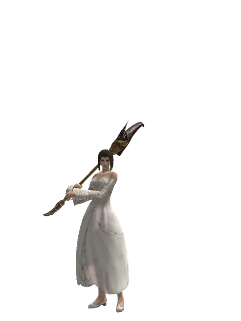 Karik Horn on a female Human mystic, front view