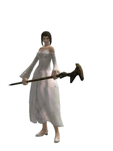 Mage Staff on a female Human mystic, front view