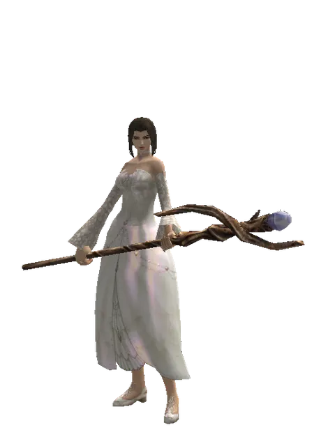 Staff of Magic on a female Human mystic, front view