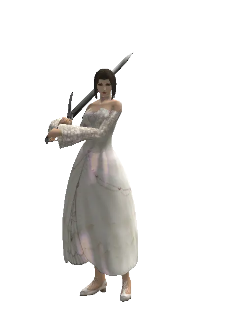 Brandish on a female Human mystic, front view