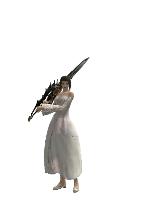 Icarus Heavy Arms on a female Human mystic, front view