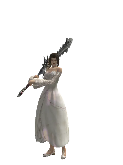Infinity Cleaver on a female Human mystic, front view