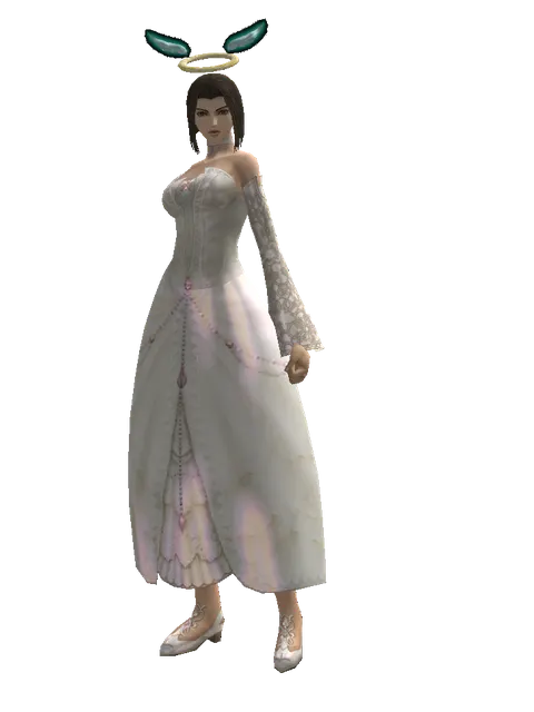 Angel Halo (?) on a female Human mystic, front view