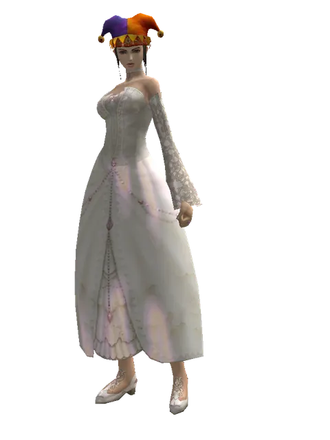 Jester Hat on a female Human mystic, front view