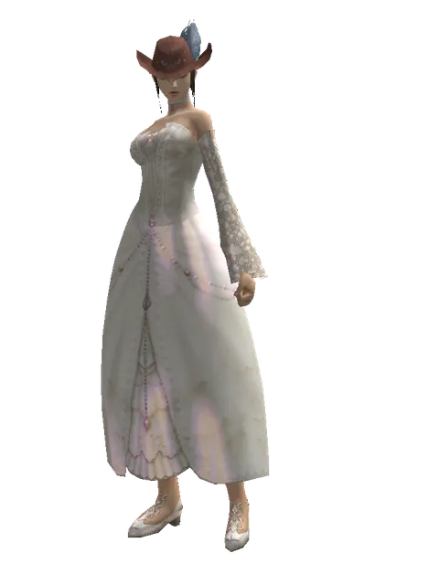 Romantic Chapeau on a female Human mystic, front view