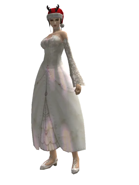 Santa's Antlers on a female Human mystic, front view