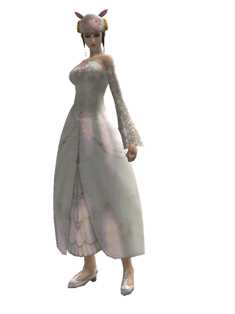 White Sheep Hat on a female Human mystic, front view