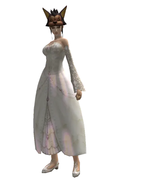 Wolf Hat on a female Human mystic, front view