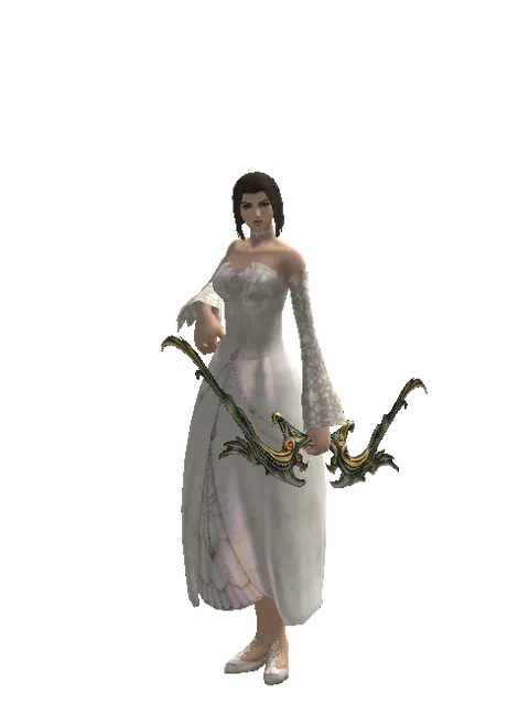 Elemental Bow on a female Human mystic, front view