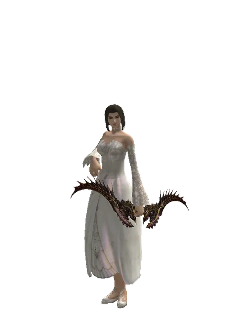 Eminence Bow on a female Human mystic, front view
