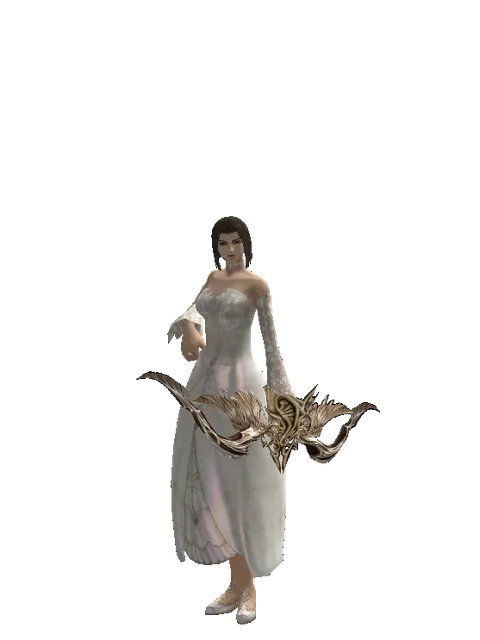Infinity Bow on a female Human mystic, front view