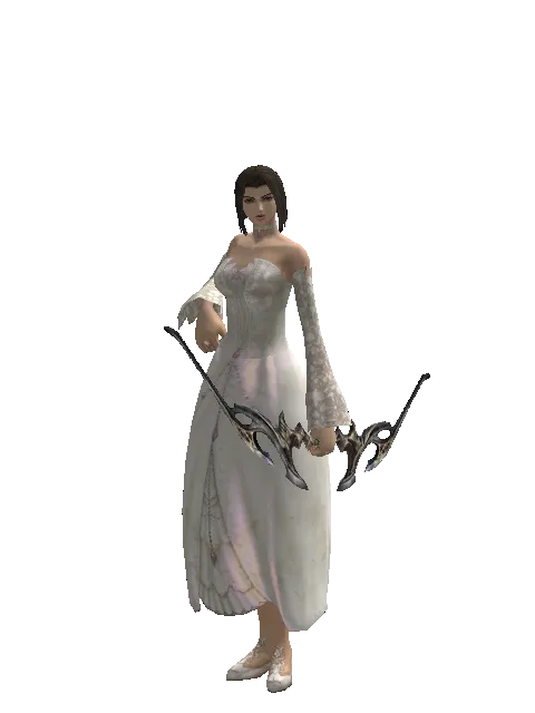 Light Crossbow on a female Human mystic, front view