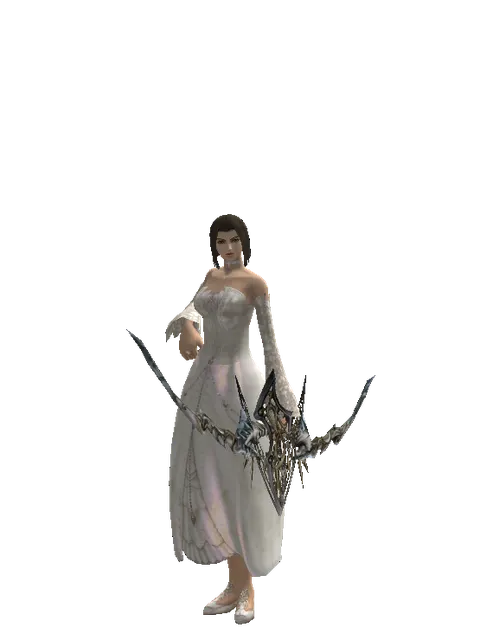 Soul Bow on a female Human mystic, front view