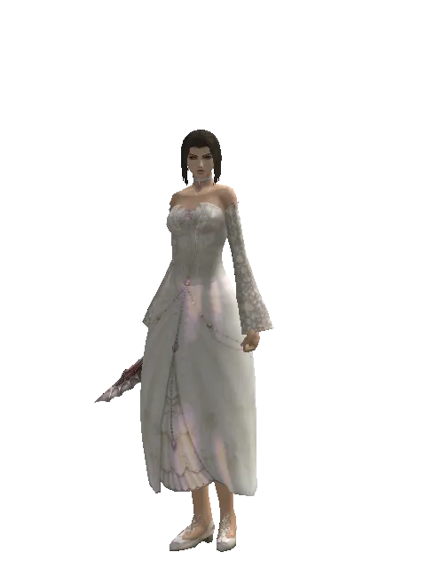 Bloody Orchid on a female Human mystic, front view