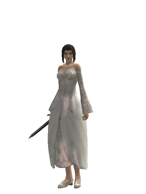 Bone Dagger on a female Human mystic, front view