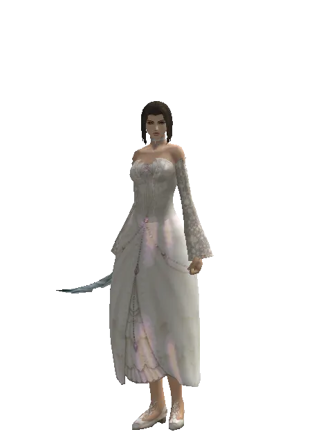 Crystal Dagger on a female Human mystic, front view