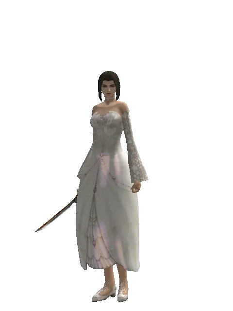 Cursed Dagger on a female Human mystic, front view