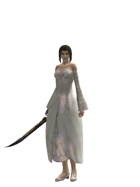 Dark Elven Dagger on a female Human mystic, front view