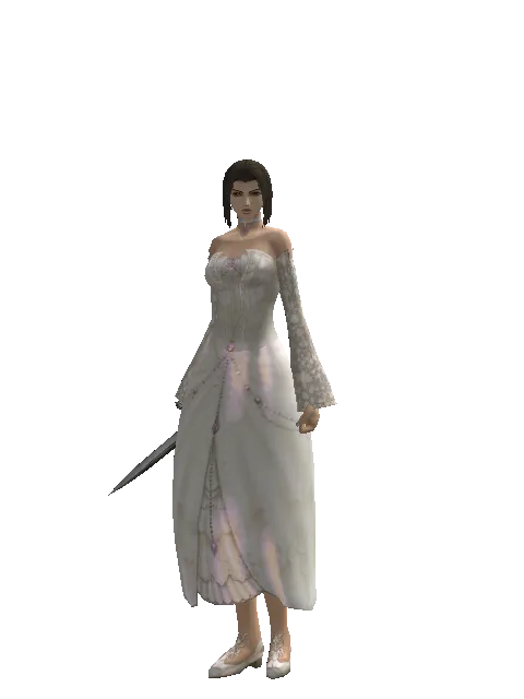 Dirk on a female Human mystic, front view