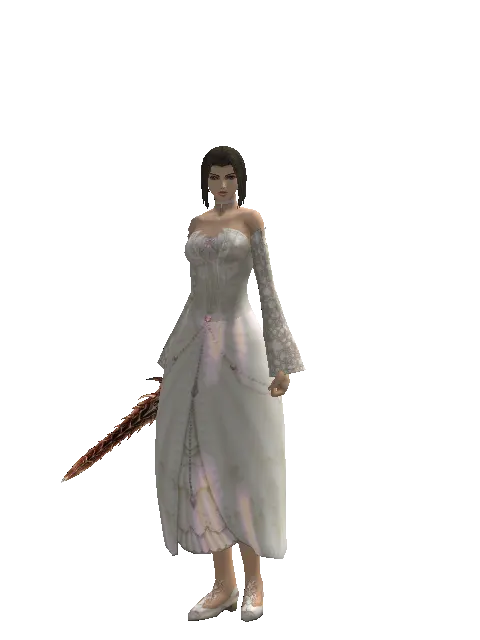 Hell Knife on a female Human mystic, front view