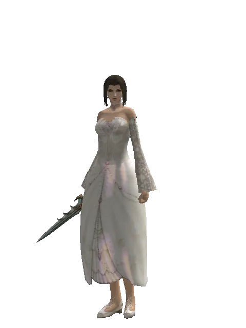 Icarus Disperser on a female Human mystic, front view