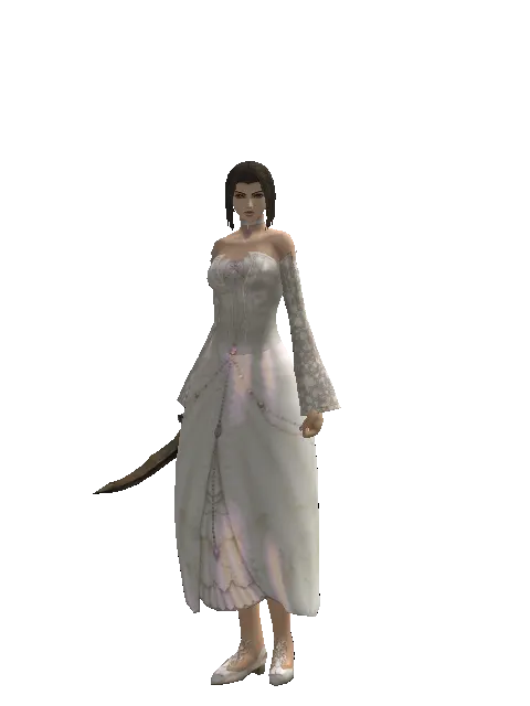 Pipette Knife on a female Human mystic, front view