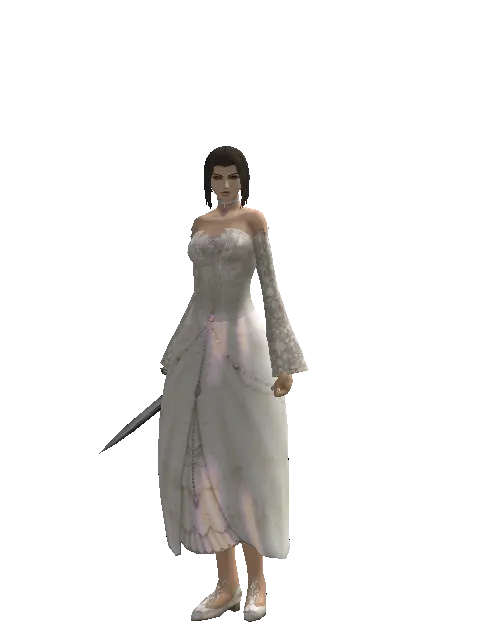 Traveler's Poniard Dagger on a female Human mystic, front view