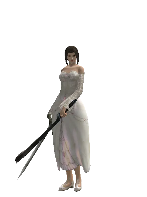 Artisan's Sword*Crimson Sword on a female Human mystic, front view