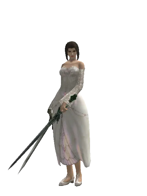 Artisan's Sword*Elven Long Sword on a female Human mystic, front view