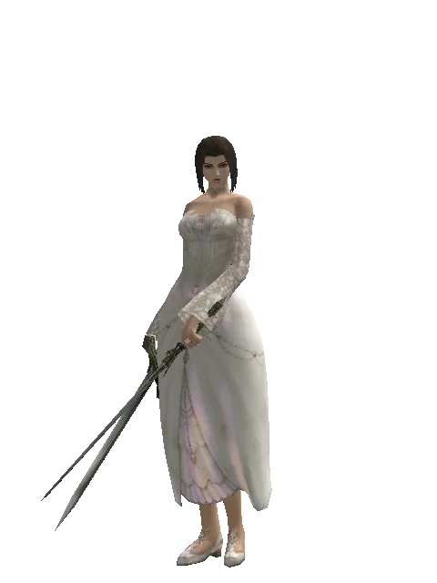 Artisan's Sword*Elven Sword on a female Human mystic, front view