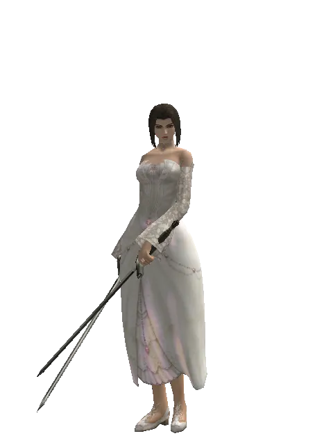 Bastard Sword*Bastard Sword on a female Human mystic, front view