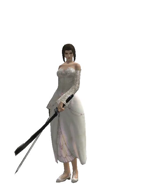 Bastard Sword*Crimson Sword on a female Human mystic, front view