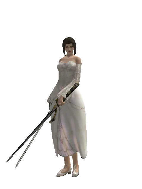Bastard Sword*Knight's Sword on a female Human mystic, front view