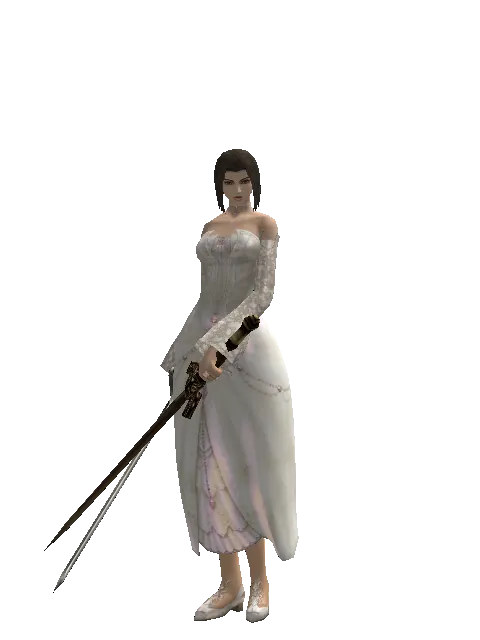 Bastard Sword*Spinebone Sword on a female Human mystic, front view