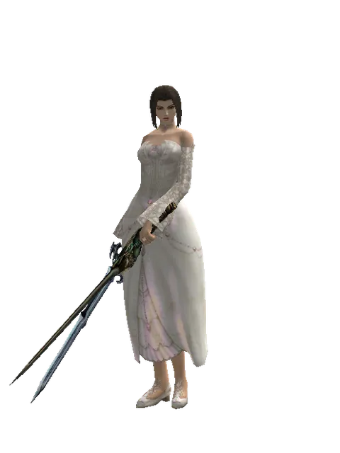 Caliburs*Sword of Delusion on a female Human mystic, front view