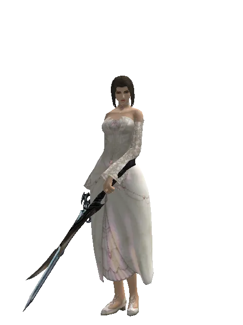 Caliburs*Sword of Limit on a female Human mystic, front view