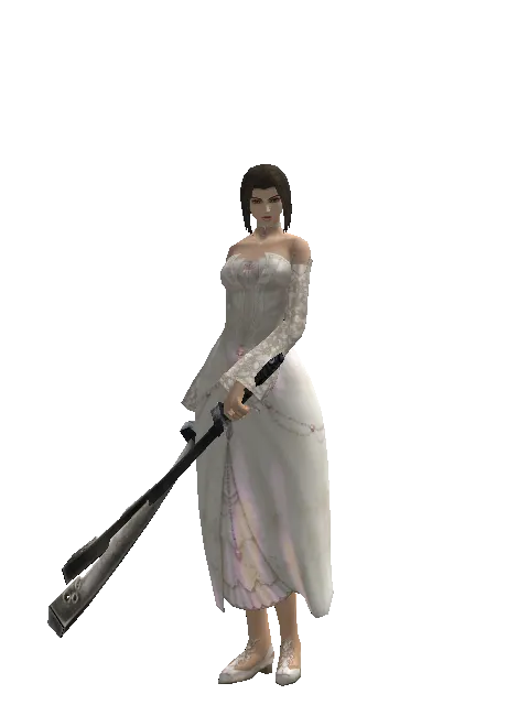 Crimson Sword*Crimson Sword on a female Human mystic, front view