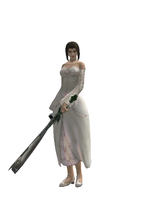 Crimson Sword*Elven Long Sword on a female Human mystic, front view